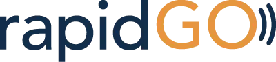 RapidGO logo; designed by Rapid POS for physical inventories, line busting, transfers, item adjustments, price adjustments and more. Connects with NCR Counterpoint.