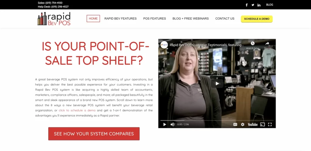 Rapid Bev POS system for beverage retail - Improve efficiency & customer experience with a top-shelf point-of-sale solution. Learn about Rapid Bev POS features & schedule a demo.