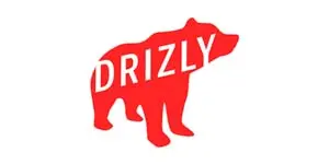 Drizly logo featuring a red bear silhouette with 'DRIZLY' text, symbolizing alcohol delivery service for Rapid POS integration.
