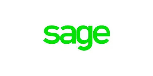 Sage logo in green text on white background, representing Sage POS software for point of sale solutions.