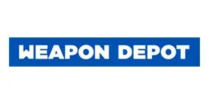 Weapon Depot logo with blue rectangle and white text, ideal for Rapid POS systems in gun shops or firearms retailers.