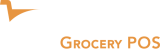 Rapid Grocery POS Logo in White and Orange.