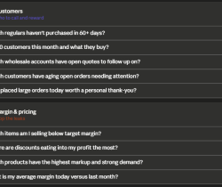 Customers & margin — Customer retention and profit margin questions, ready to run against live store data.