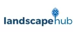 LandscapeHub logo with stylized leaf icon, symbolizing outdoor management and landscaping services for Rapid POS integration.